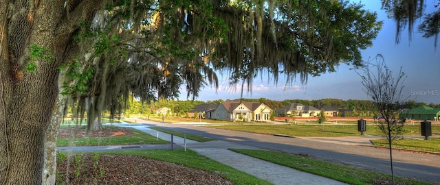 view of home's community featuring a lawn