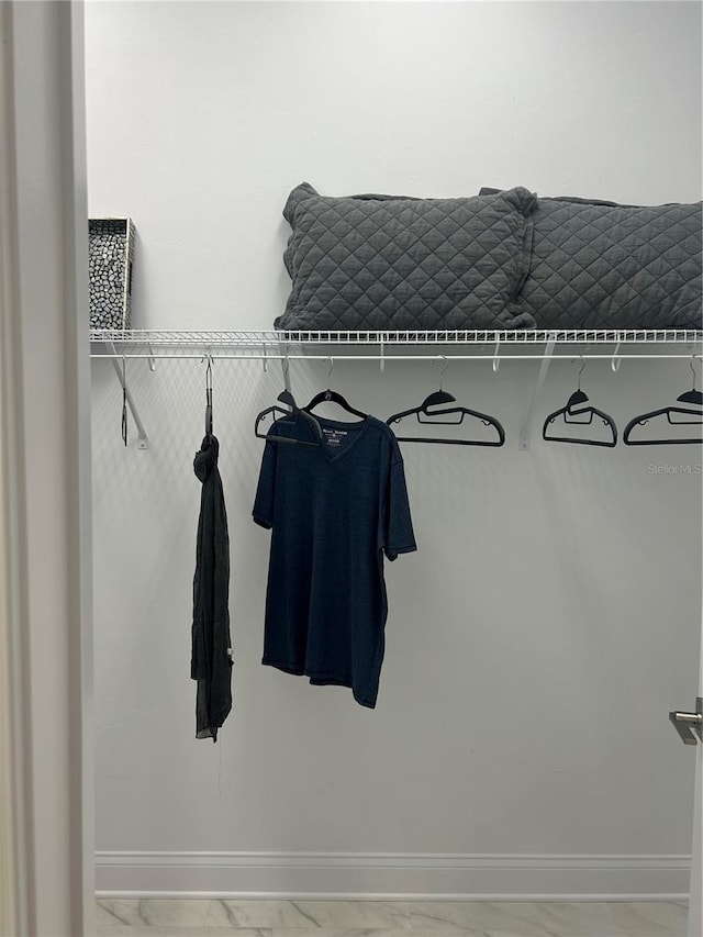 view of walk in closet