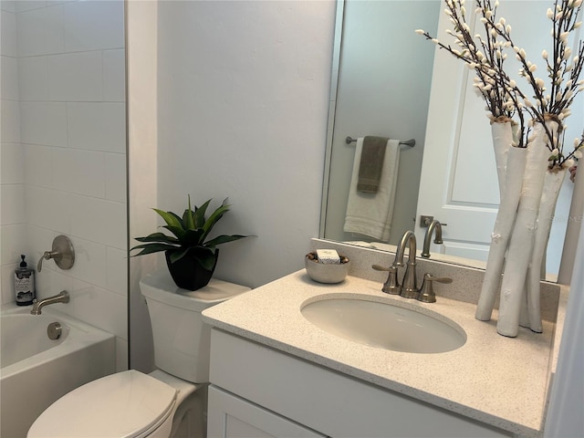 11802 SW 34th Rd, Gainesville, FL 32608 - bathroom featuring toilet, vanity, and shower / washtub combination