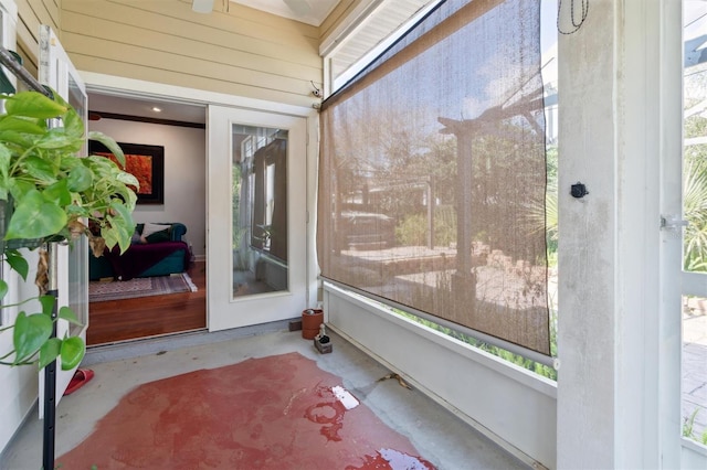 view of sunroom / solarium