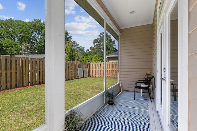 view of sunroom / solarium