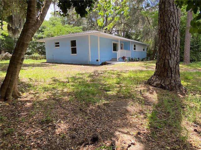 exterior space with covered porch