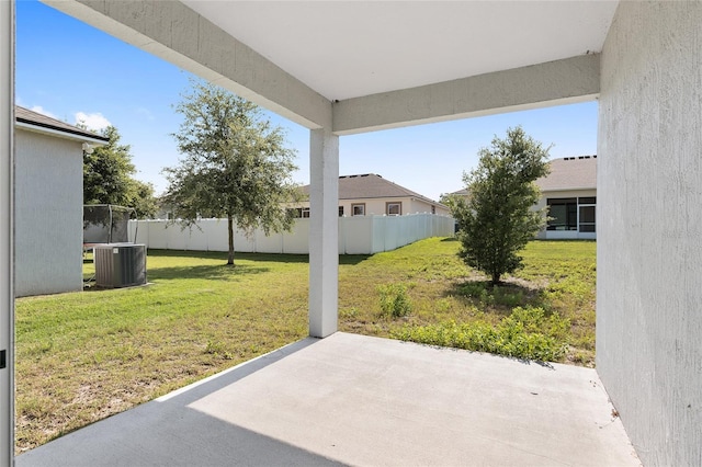 view of patio / terrace featuring central air condition unit