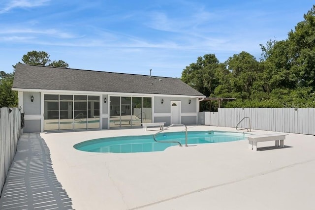 view of pool featuring a patio area