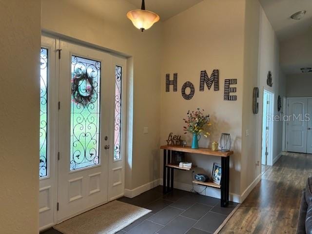 view of tiled foyer