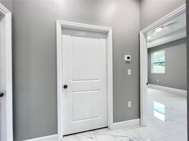 interior space featuring light tile floors