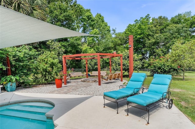 view of patio / terrace with a pergola
