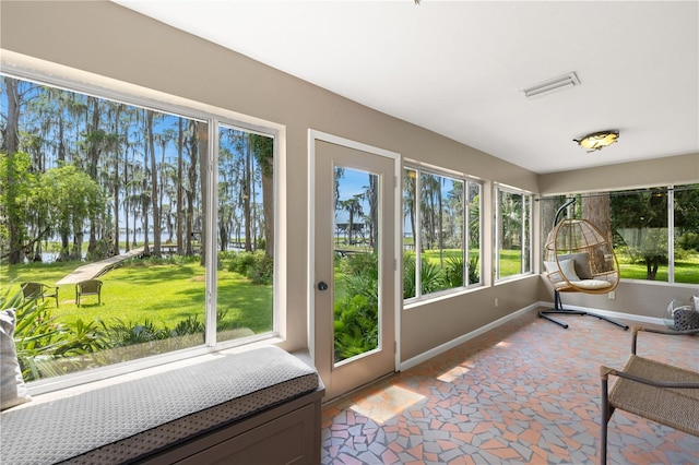 view of sunroom