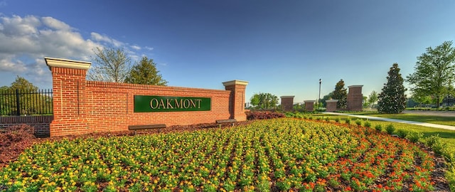 view of community sign