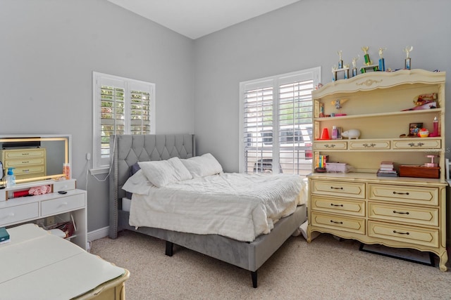 view of carpeted bedroom