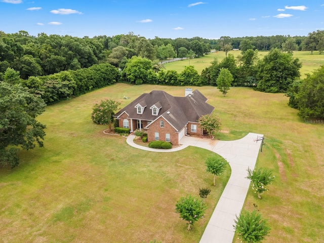 drone / aerial view featuring a rural view