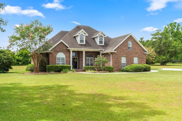 view of front of home featuring a front yard