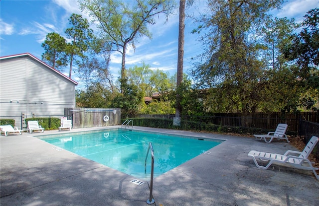 view of pool with a patio area