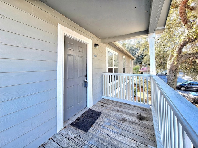 view of wooden deck