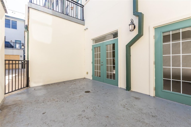 view of patio / terrace featuring french doors