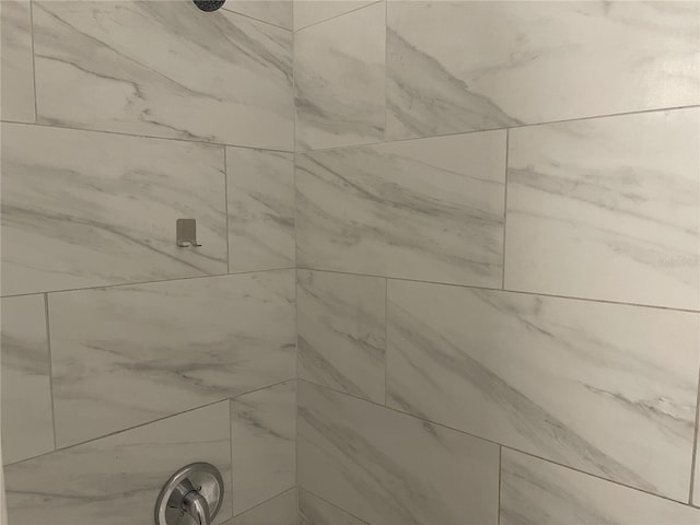 room details with a tile shower