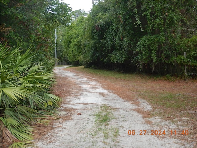 view of road