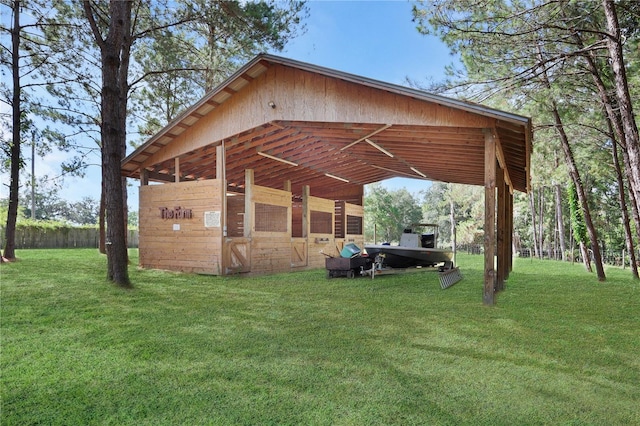 view of home's community with an outdoor structure