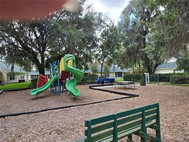 view of jungle gym