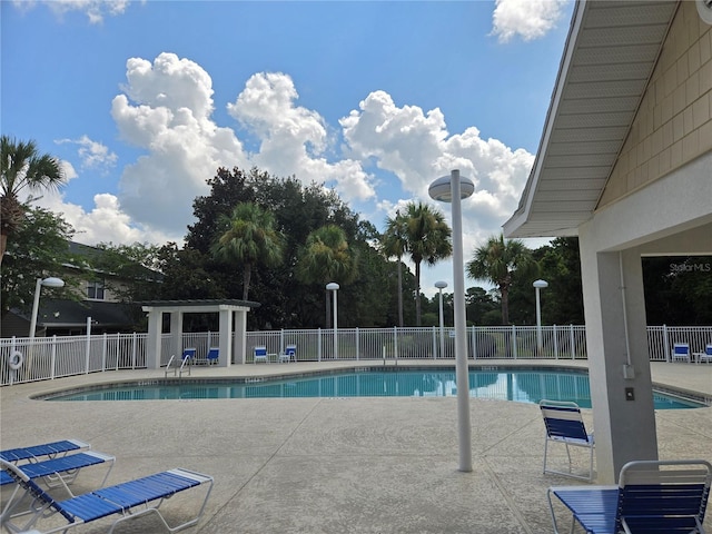 view of pool with a patio area