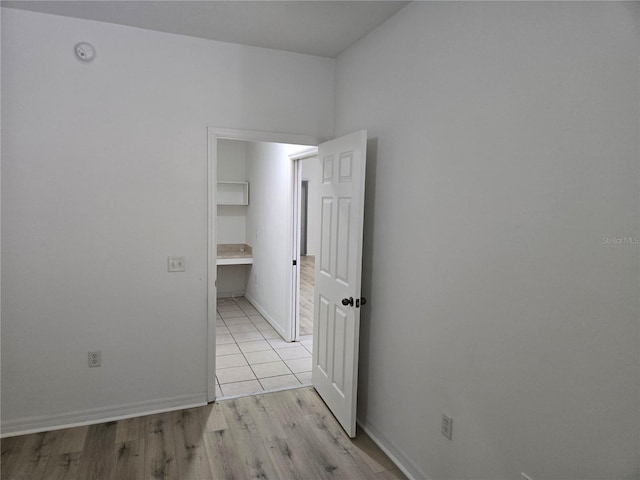 interior space with light hardwood / wood-style floors