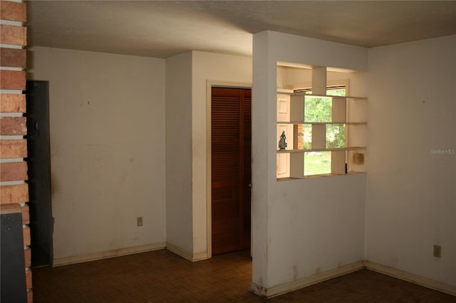 view of spare room