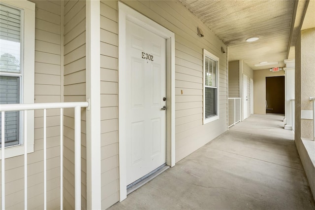 view of doorway to property