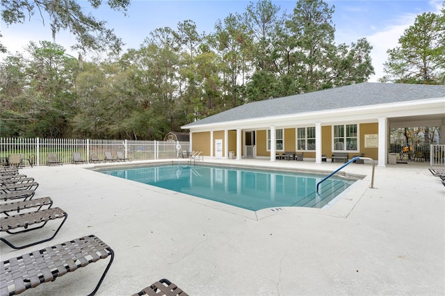 view of pool with a patio