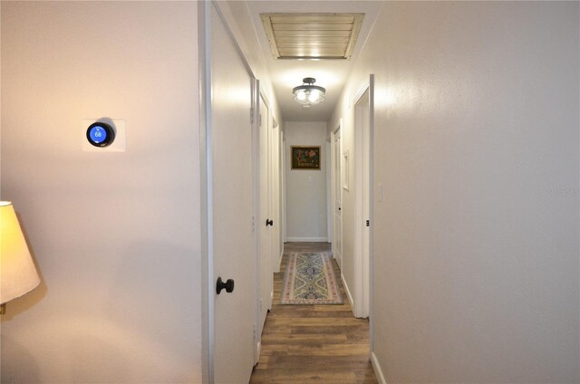 hall featuring hardwood / wood-style flooring