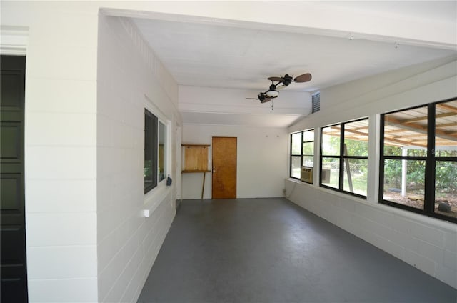 unfurnished sunroom with a healthy amount of sunlight