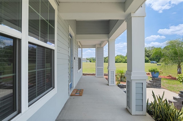 view of patio with covered porch