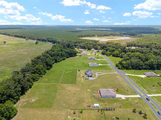 drone / aerial view featuring a rural view