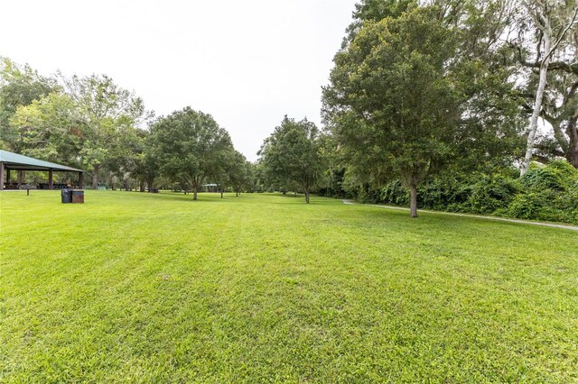 view of yard with a gazebo