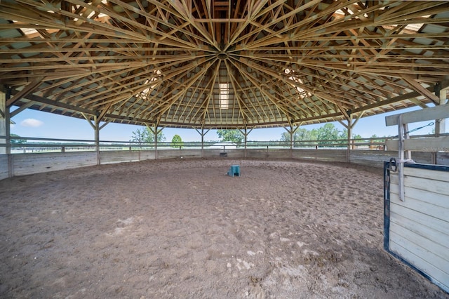 view of horse barn