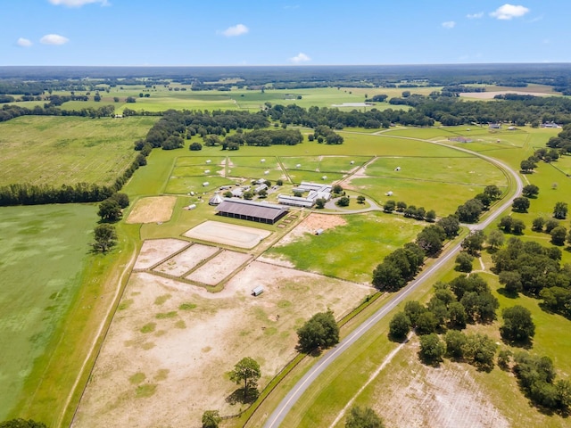 aerial view featuring a rural view