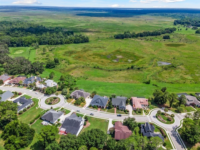 aerial view with a residential view