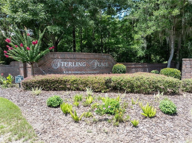 view of community sign