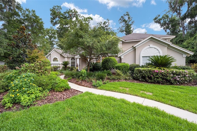 view of front of property with a front yard