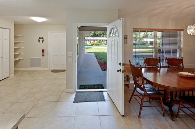 view of tiled entrance foyer