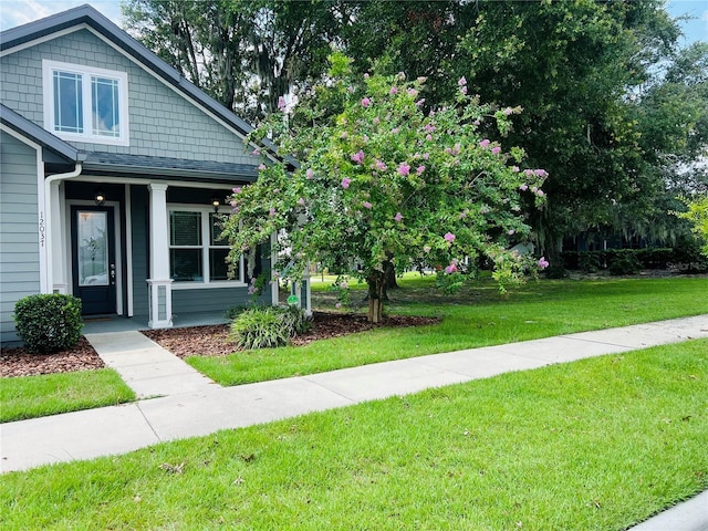 view of front of house featuring a front yard