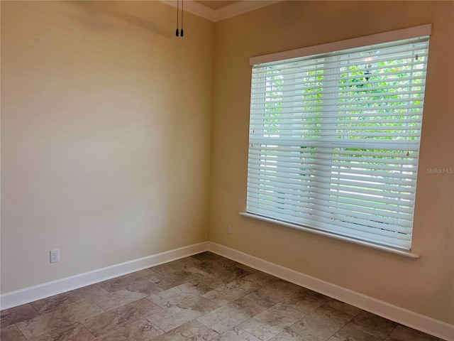 empty room with baseboards