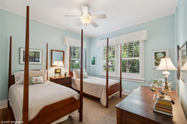 bedroom with ceiling fan