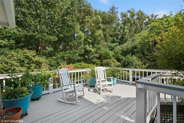 view of wooden deck