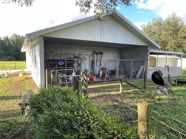 view of outbuilding featuring an outdoor structure