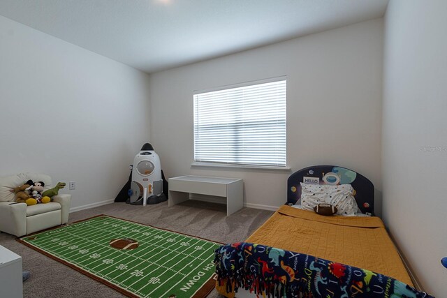 recreation room with carpet flooring