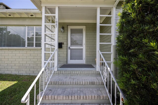 view of doorway to property