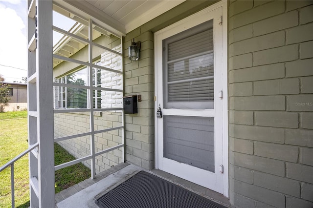 view of doorway to property