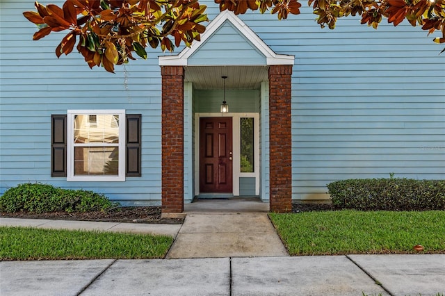 view of doorway to property