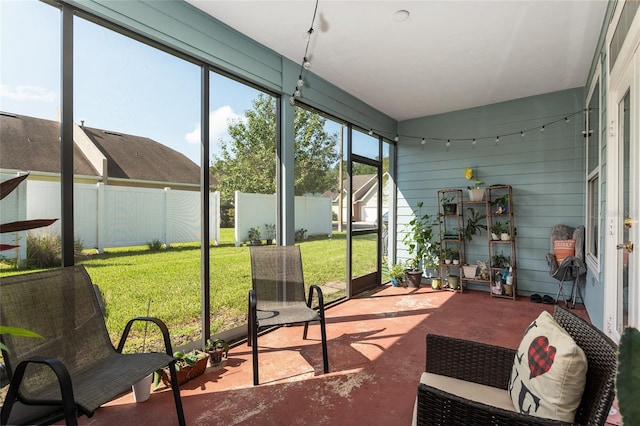 view of sunroom