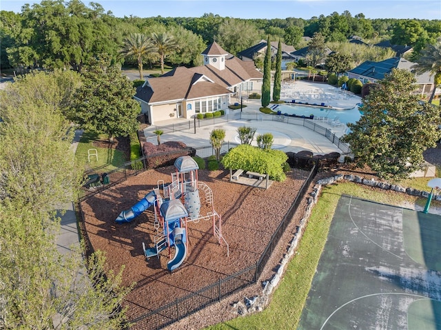 birds eye view of property